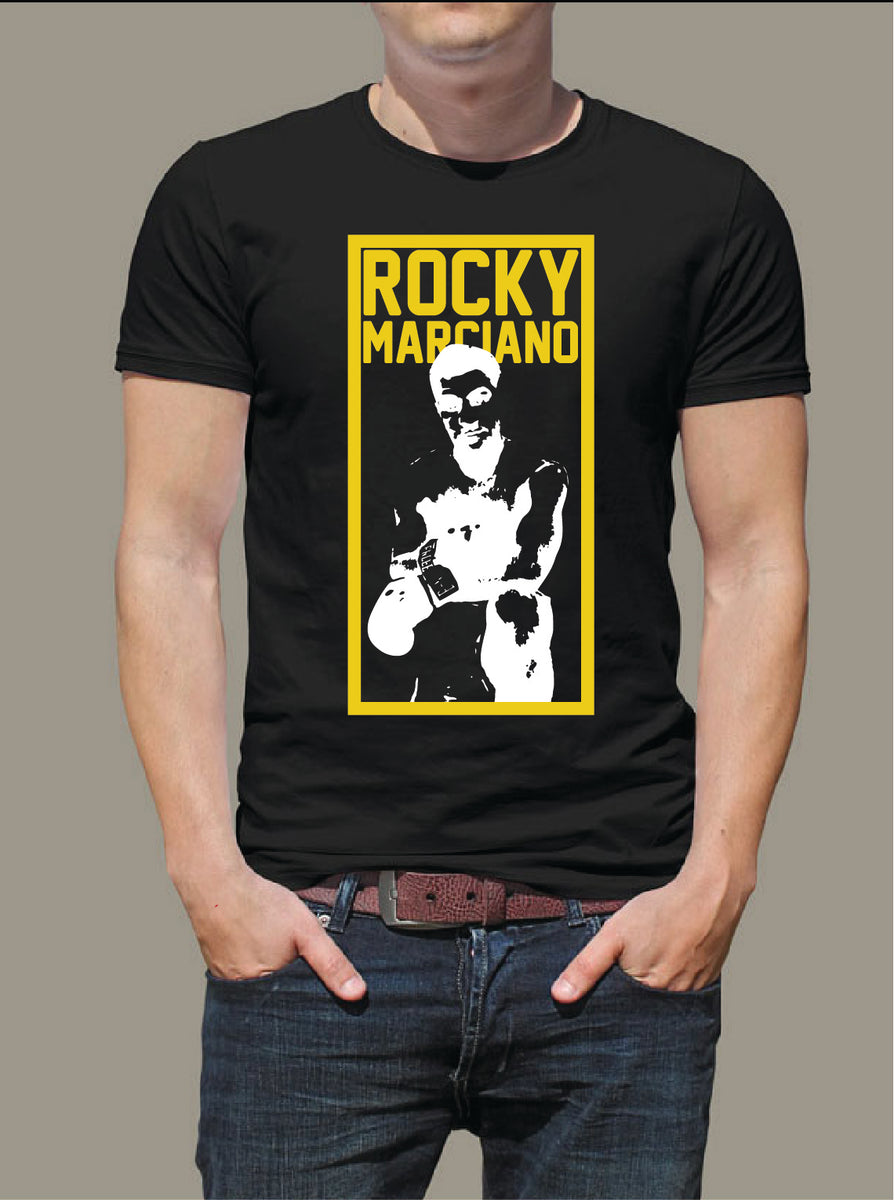 BENLEE Rocky Marciano Camiseta Hombre Negro Boxeo Redondo Logo en Brazo  Talla S, Negro 